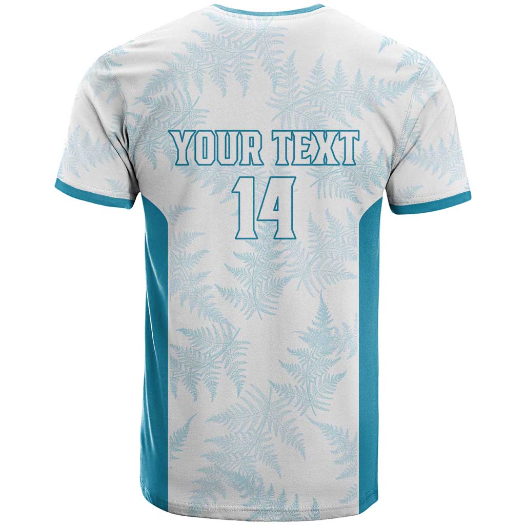 Custom New Zealand Silver Fern Football T Shirt Come On All White