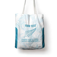 Custom New Zealand Silver Fern Football Tote Bag Come On All White - Polynesian Pride