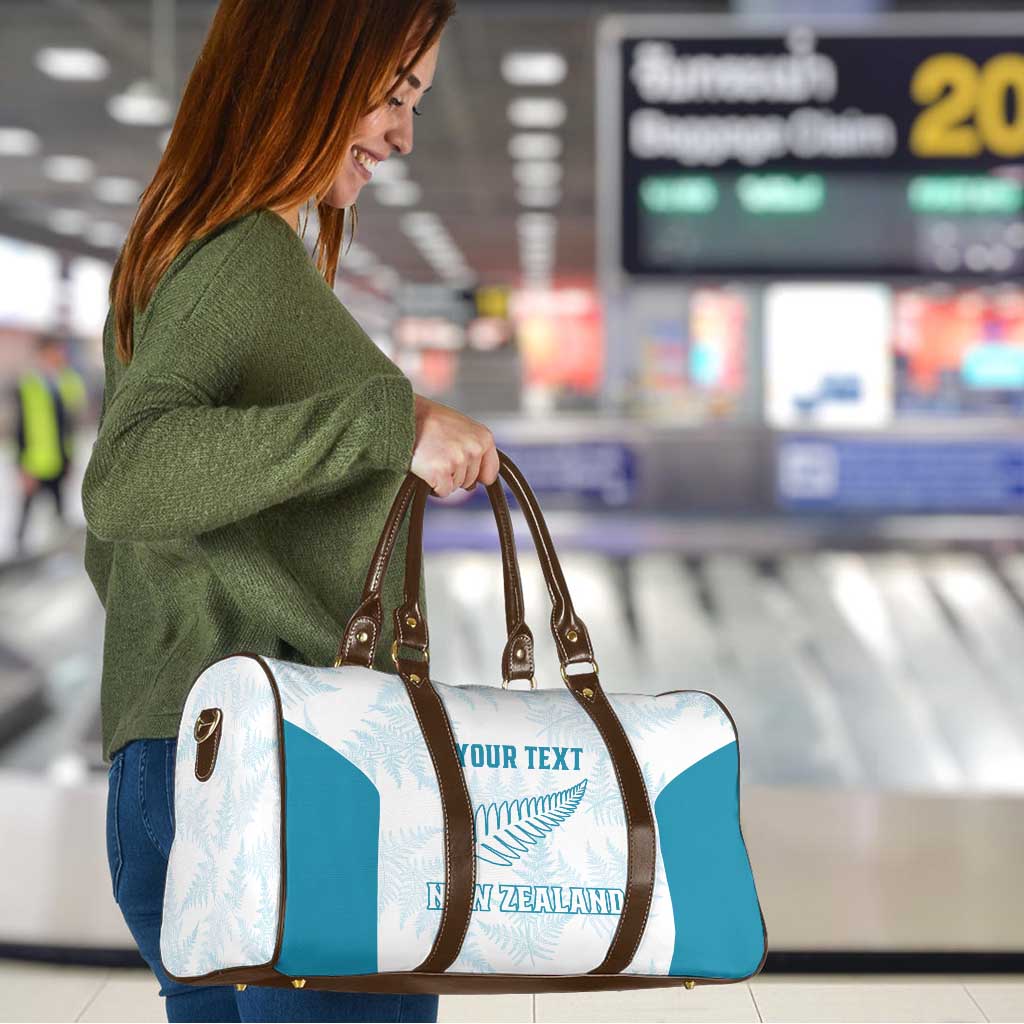 Custom New Zealand Silver Fern Football Travel Bag Come On All White - Polynesian Pride