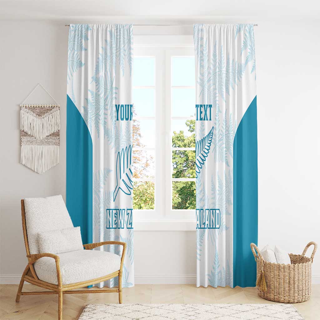 Custom New Zealand Silver Fern Football Window Curtain Come On All White