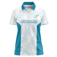 Custom New Zealand Silver Fern Football Women Polo Shirt Come On All White