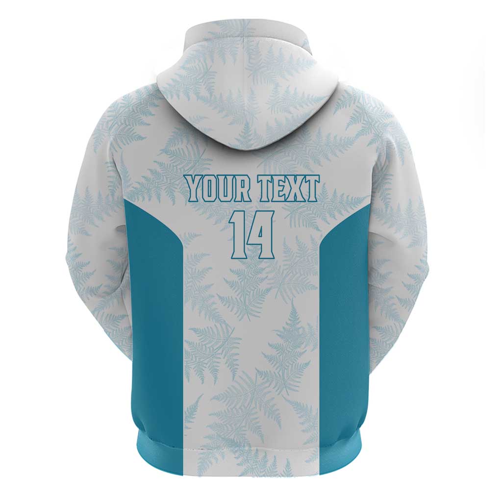 Custom New Zealand Silver Fern Football Zip Hoodie Come On All White