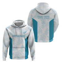 Custom New Zealand Silver Fern Football Zip Hoodie Come On All White