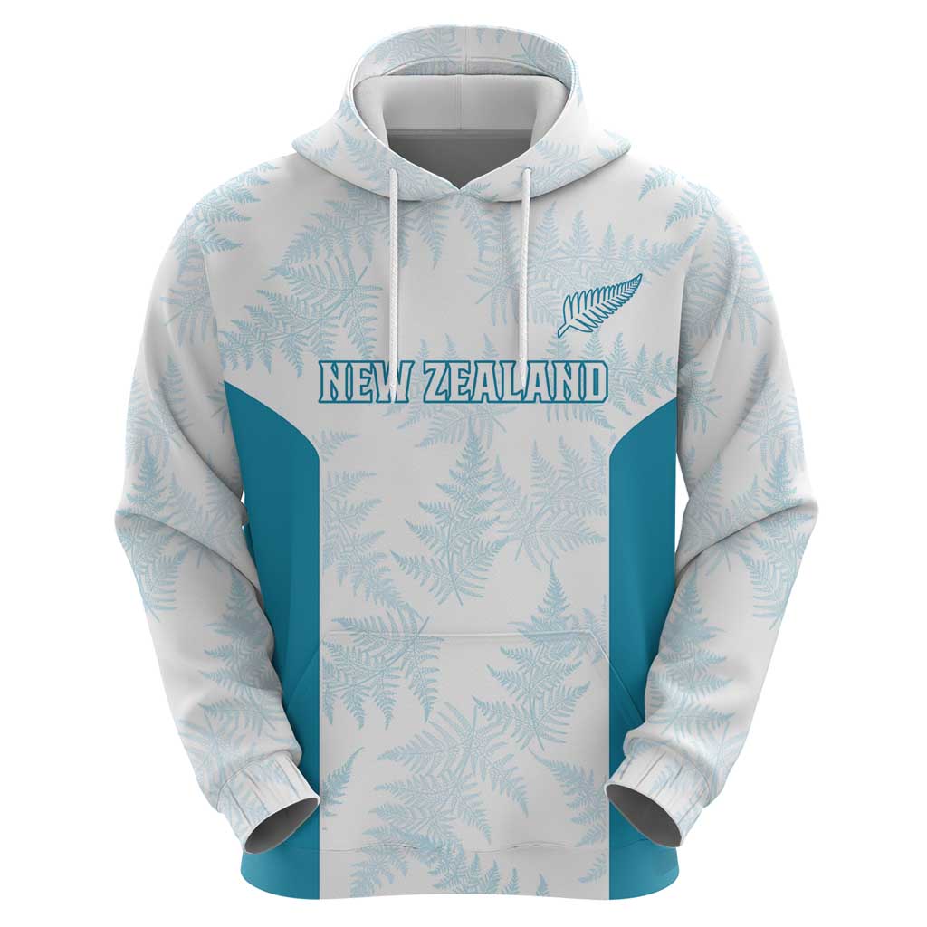 Custom New Zealand Silver Fern Football Zip Hoodie Come On All White