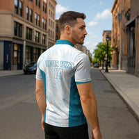 Custom New Zealand Silver Fern Football Zipper Polo Shirt Come On All White - Polynesian Pride