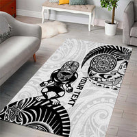 Custom Aotearoa Football Area Rug NZ Maori Tiki Go Champions