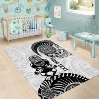 Custom Aotearoa Football Area Rug NZ Maori Tiki Go Champions