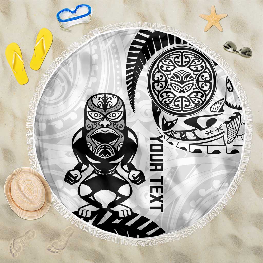 Custom Aotearoa Football Beach Blanket NZ Maori Tiki Go Champions