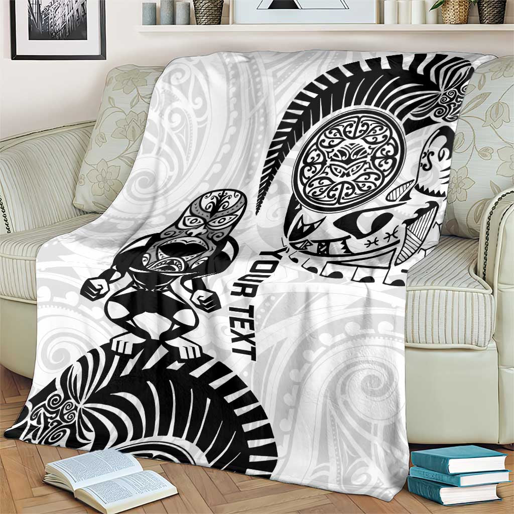 Custom Aotearoa Football Blanket NZ Maori Tiki Go Champions
