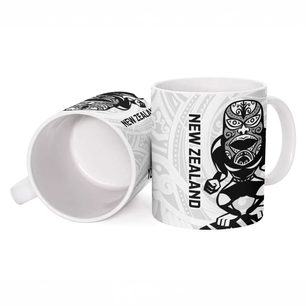 Custom Aotearoa Football Ceramic Mug NZ Maori Tiki Go Champions - Polynesian Pride