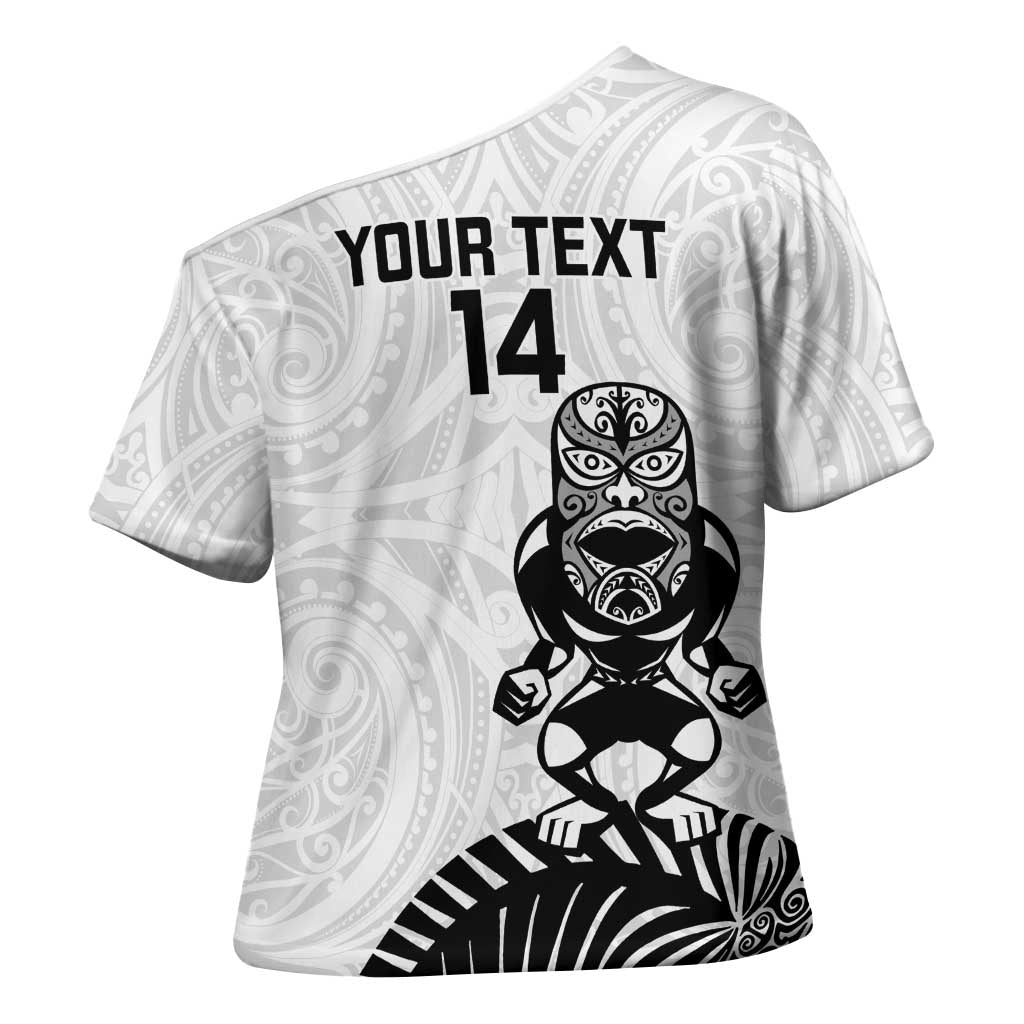 Custom Aotearoa Football Cross Shoulder Shirt NZ Maori Tiki Go Champions - Polynesian Pride