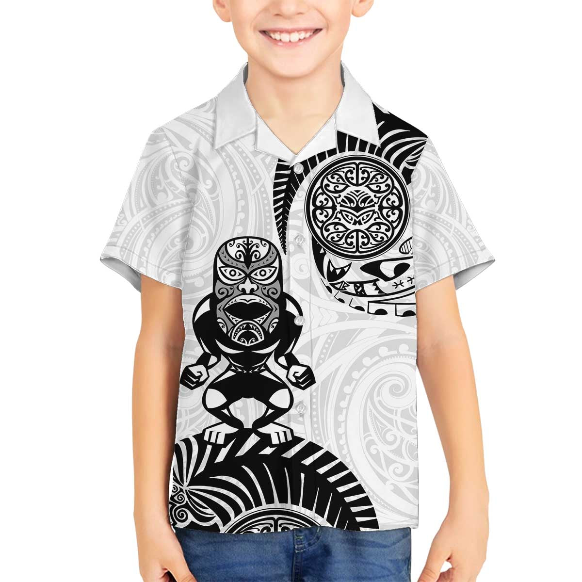 Custom Aotearoa Football Family Matching Off The Shoulder Long Sleeve Dress and Hawaiian Shirt NZ Maori Tiki Go Champions