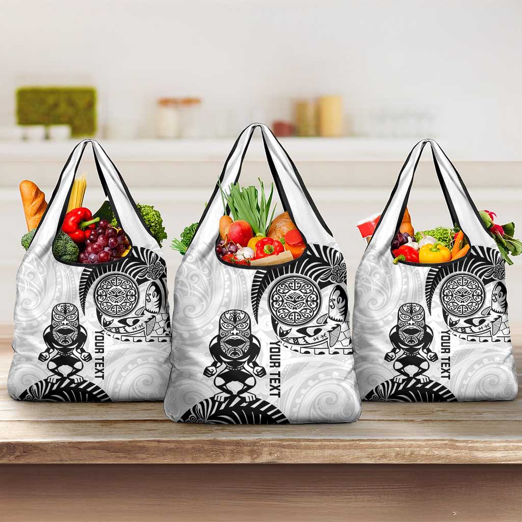 Custom Aotearoa Football Grocery Bag NZ Maori Tiki Go Champions