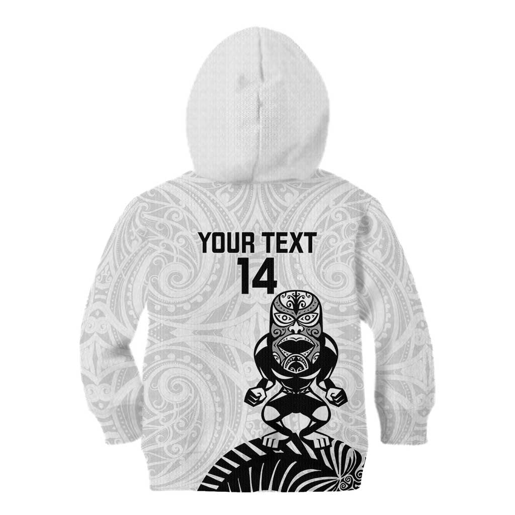 Custom Aotearoa Football Kid Hoodie NZ Maori Tiki Go Champions LT14 - Polynesian Pride
