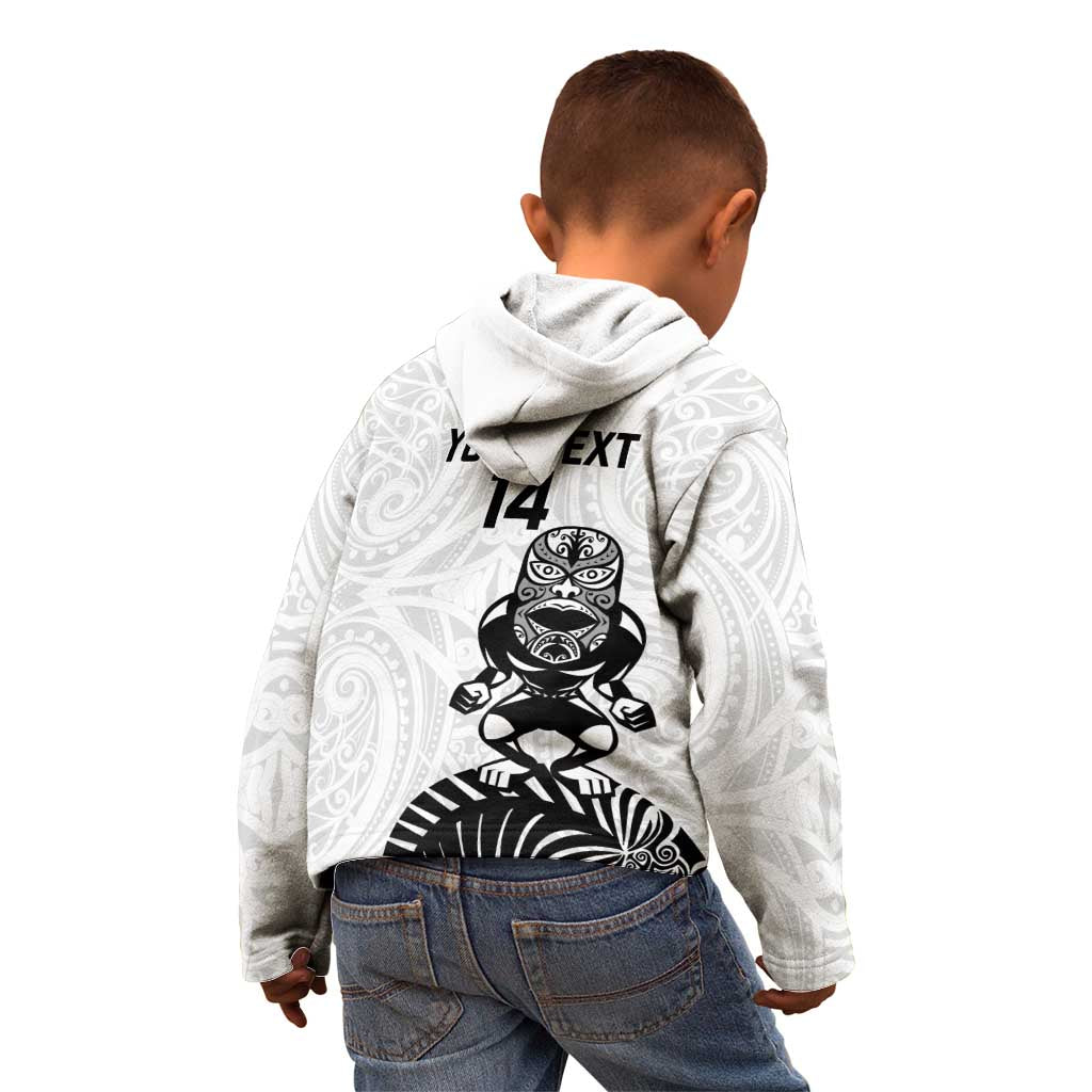 Custom Aotearoa Football Kid Hoodie NZ Maori Tiki Go Champions LT14 - Polynesian Pride