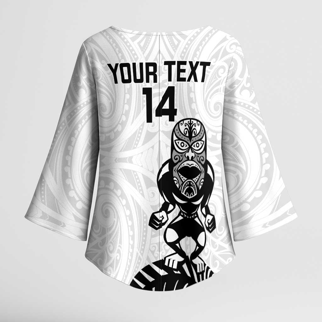 Custom Aotearoa Football Kimono Sleeve Blouse NZ Maori Tiki Go Champions - Polynesian Pride