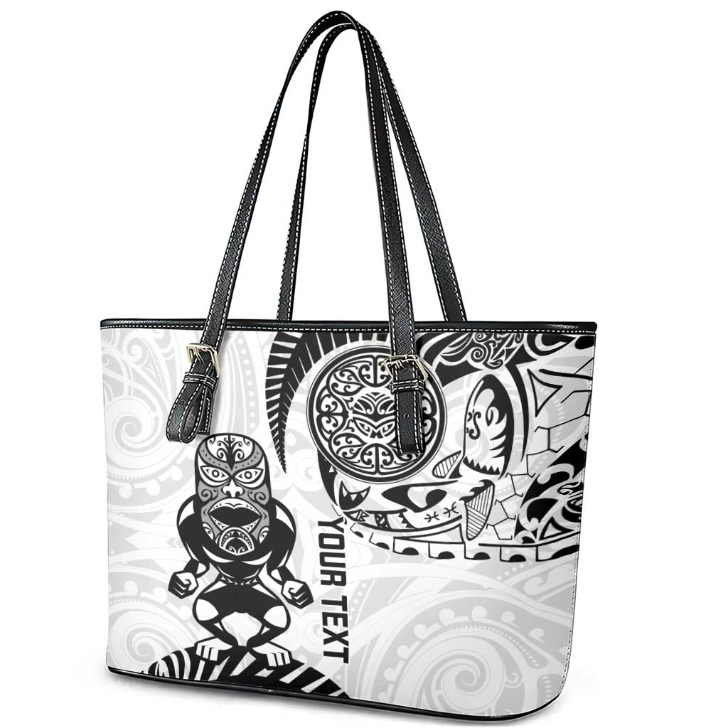 Custom Aotearoa Football Leather Tote Bag NZ Maori Tiki Go Champions