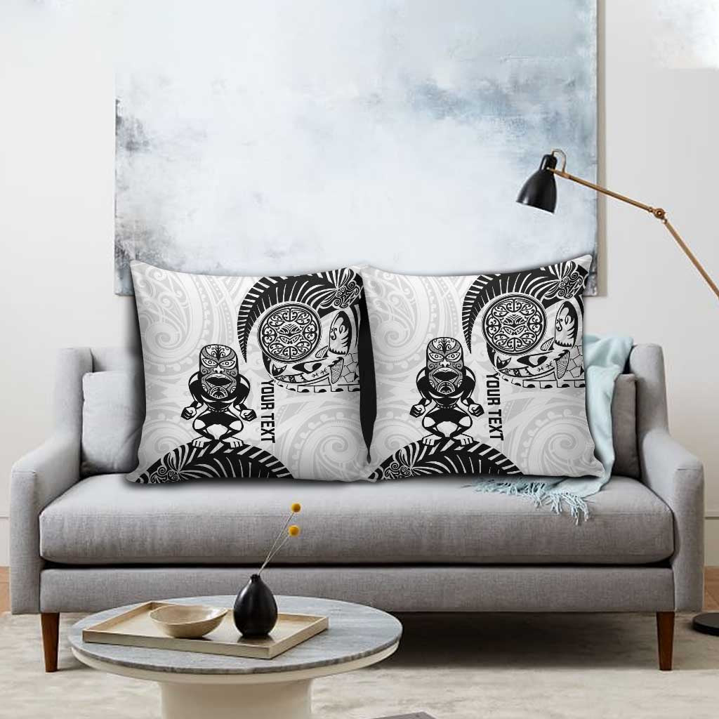 Custom Aotearoa Football Pillow Cover NZ Maori Tiki Go Champions - Polynesian Pride