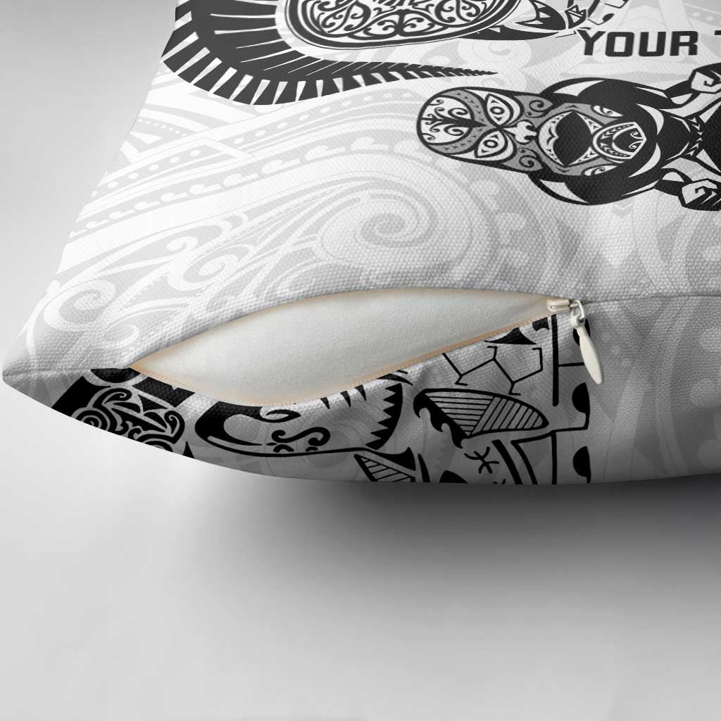 Custom Aotearoa Football Pillow Cover NZ Maori Tiki Go Champions - Polynesian Pride