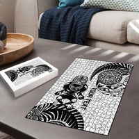 Custom Aotearoa Football Puzzle NZ Maori Tiki Go Champions - Polynesian Pride