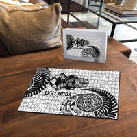 Custom Aotearoa Football Puzzle NZ Maori Tiki Go Champions - Polynesian Pride