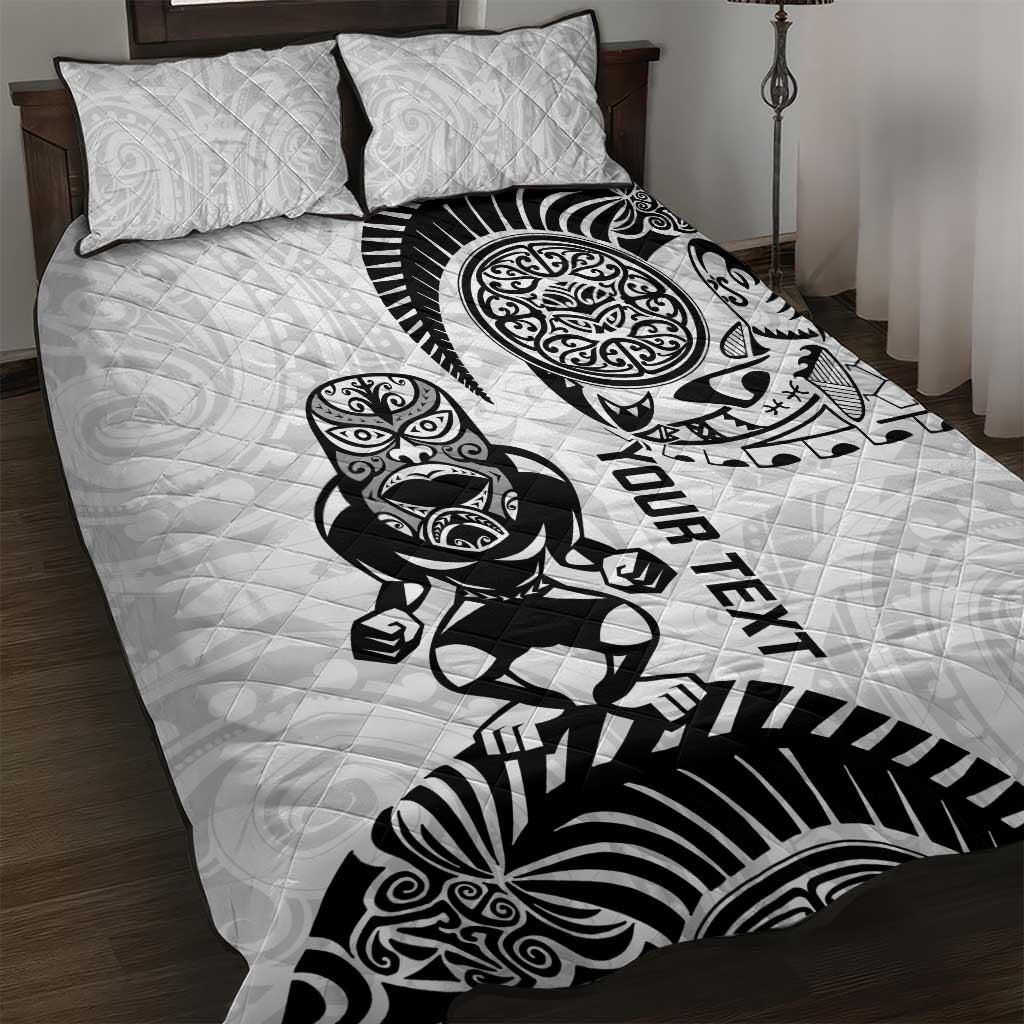 Custom Aotearoa Football Quilt Bed Set NZ Maori Tiki Go Champions