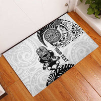Custom Aotearoa Football Rubber Doormat NZ Maori Tiki Go Champions