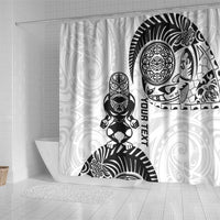 Custom Aotearoa Football Shower Curtain NZ Maori Tiki Go Champions