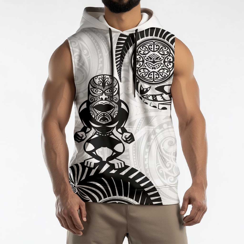 Custom Aotearoa Football Sleeveless Hoodie NZ Maori Tiki Go Champions - Polynesian Pride