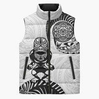 Custom Aotearoa Football Sleeveless Puffer Jacket NZ Maori Tiki Go Champions - Polynesian Pride