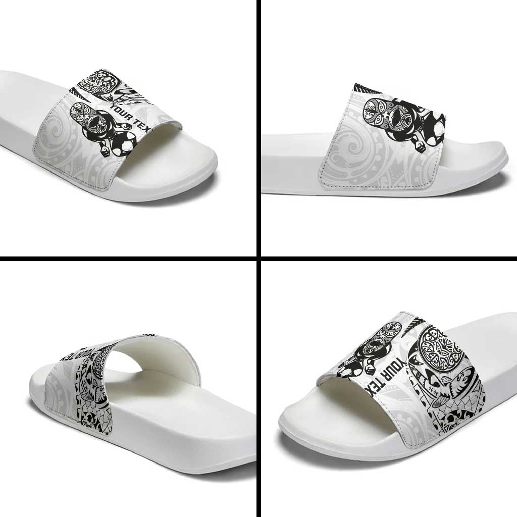 Custom Aotearoa Football Slide Sandals NZ Maori Tiki Go Champions - Polynesian Pride