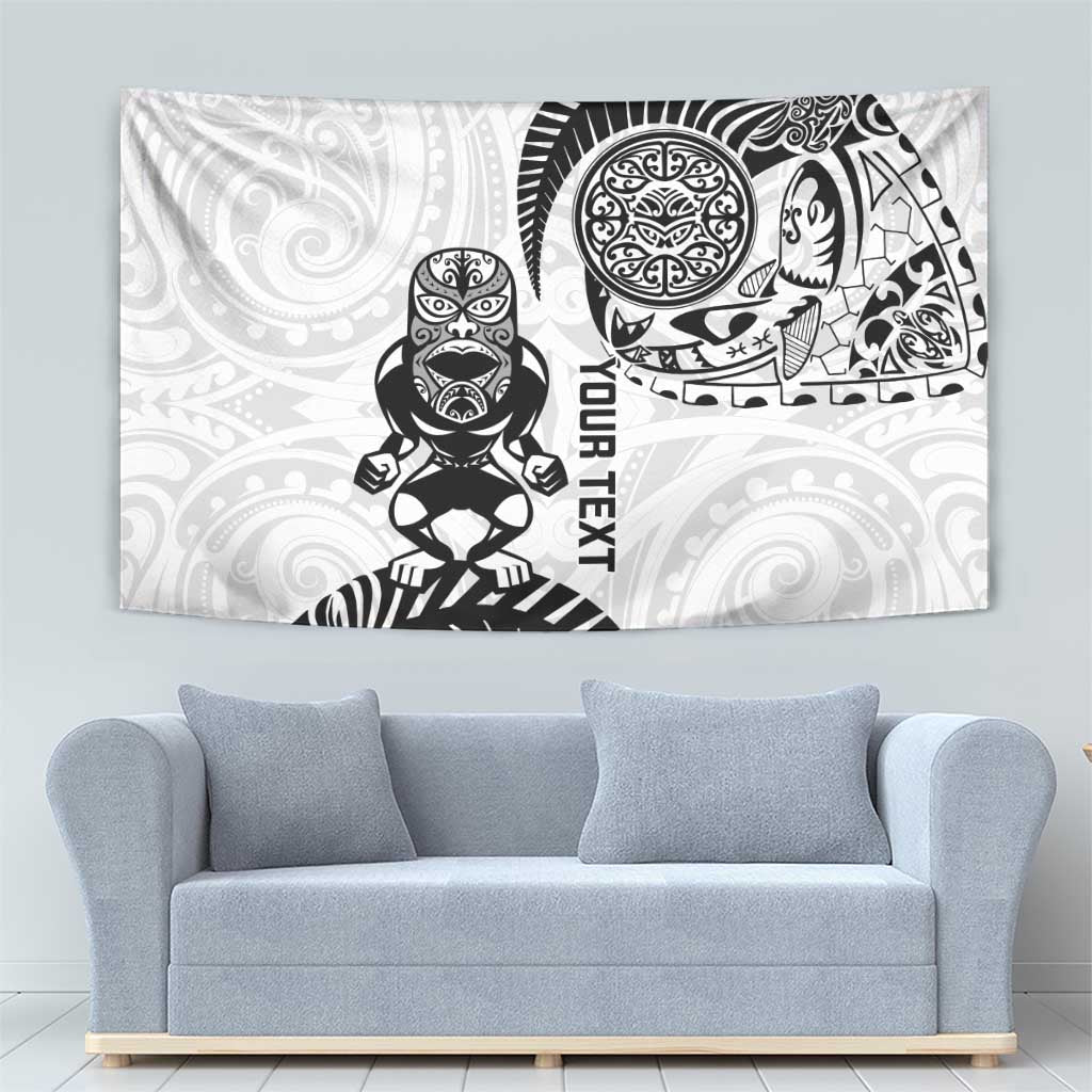 Custom Aotearoa Football Tapestry NZ Maori Tiki Go Champions