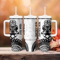 Custom Aotearoa Football Tumbler With Handle NZ Maori Tiki Go Champions