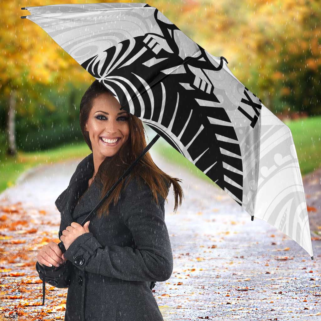 Custom Aotearoa Football Umbrella NZ Maori Tiki Go Champions - Polynesian Pride