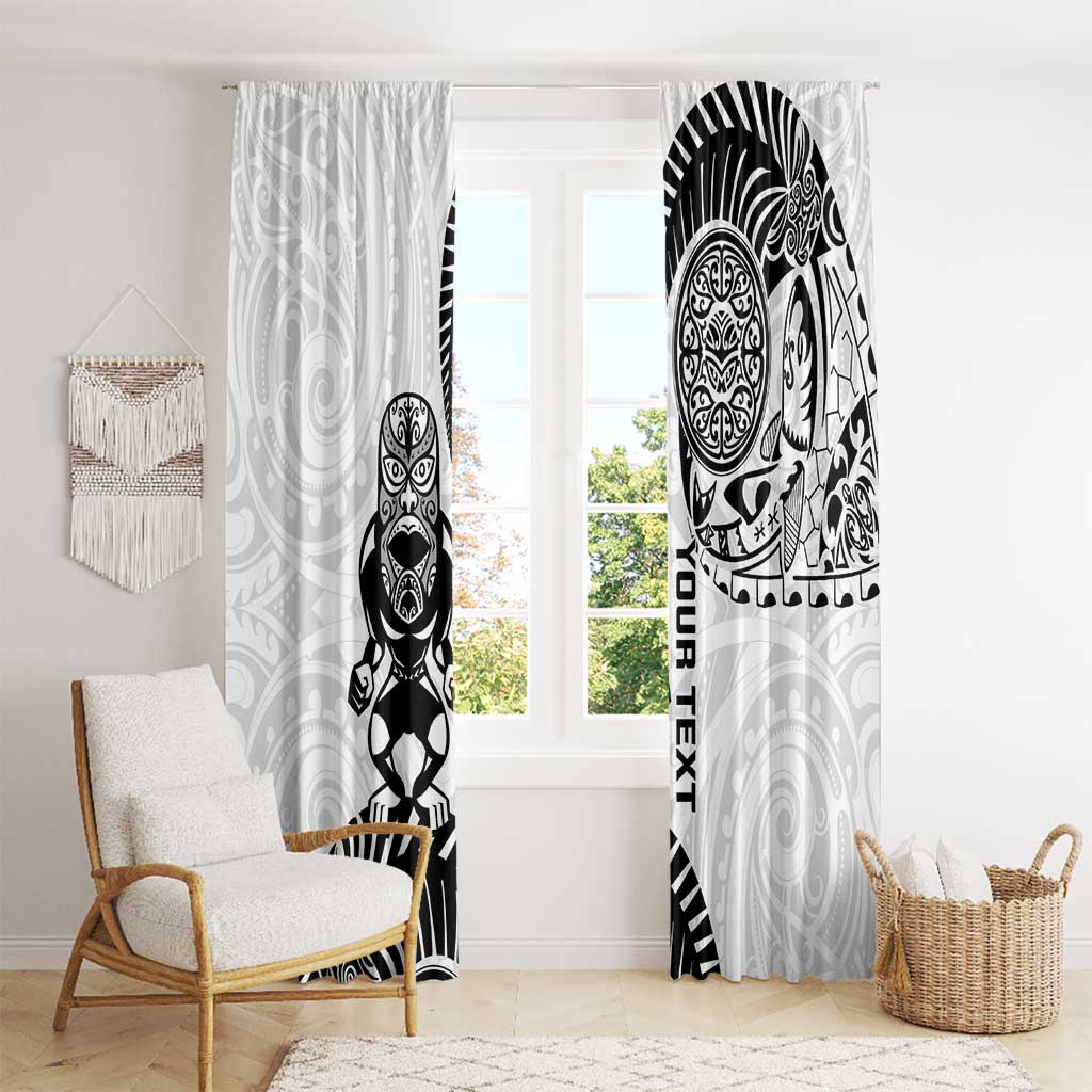 Custom Aotearoa Football Window Curtain NZ Maori Tiki Go Champions