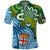 Custom Australia and Fiji Polo Shirt Aboriginal Mix Fijian Tapa Unique Style LT14 Green - Polynesian Pride