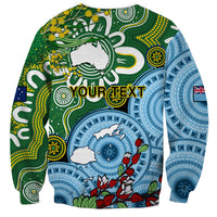 Personalised Australia And Fiji Sweatshirt Aboriginal Mix Fijian Tapa Unique Style LT14 - Polynesian Pride