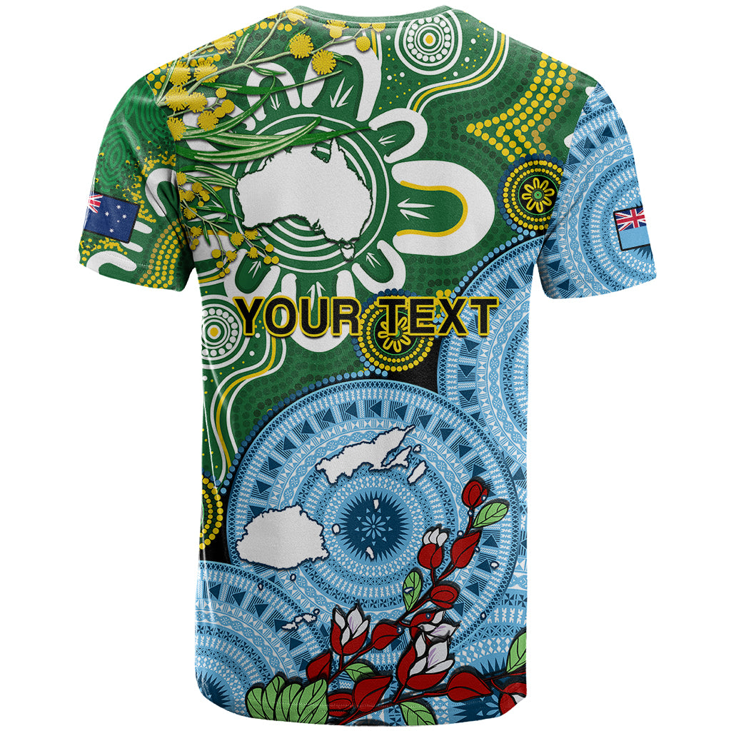 Custom Australia And Fiji T Shirt Aboriginal Mix Fijian Tapa Unique Style LT14 - Polynesian Pride