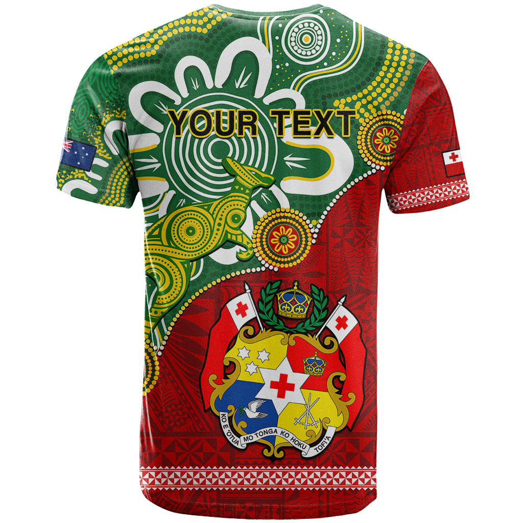 Custom Australia And Tonga T Shirt Aboriginal Mix Tongan Ngatu Unique Style LT14 - Polynesian Pride