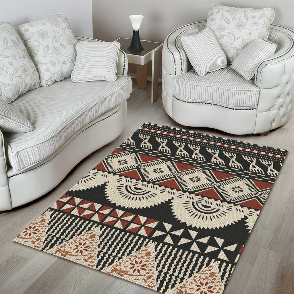 Vintage Bula Fiji Masi Area Rug Fijian Tapa Cloth - Polynesian Pride