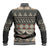 Vintage Bula Fiji Masi Baseball Jacket Fijian Tapa Cloth - Polynesian Pride