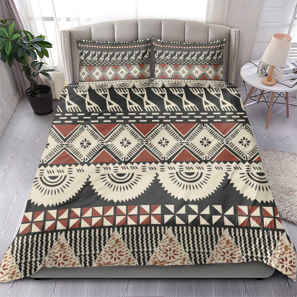 Vintage Bula Fiji Masi Bedding Set Fijian Tapa Cloth - Polynesian Pride
