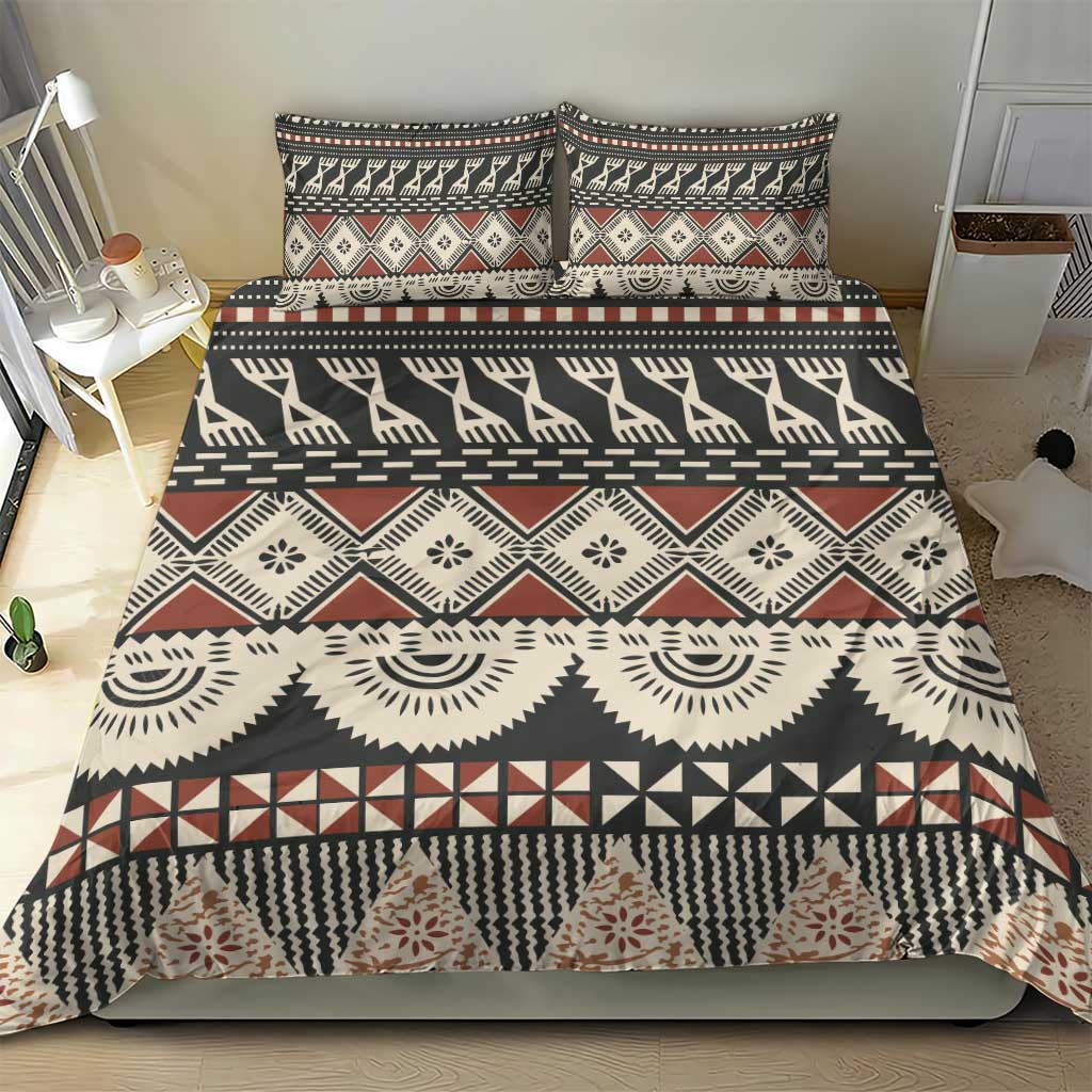 Vintage Bula Fiji Masi Bedding Set Fijian Tapa Cloth - Polynesian Pride