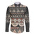 Vintage Bula Fiji Masi Long Sleeve Button Shirt Fijian Tapa Cloth - Polynesian Pride