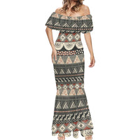 Vintage Bula Fiji Masi Mermaid Dress Fijian Tapa Cloth - Polynesian Pride