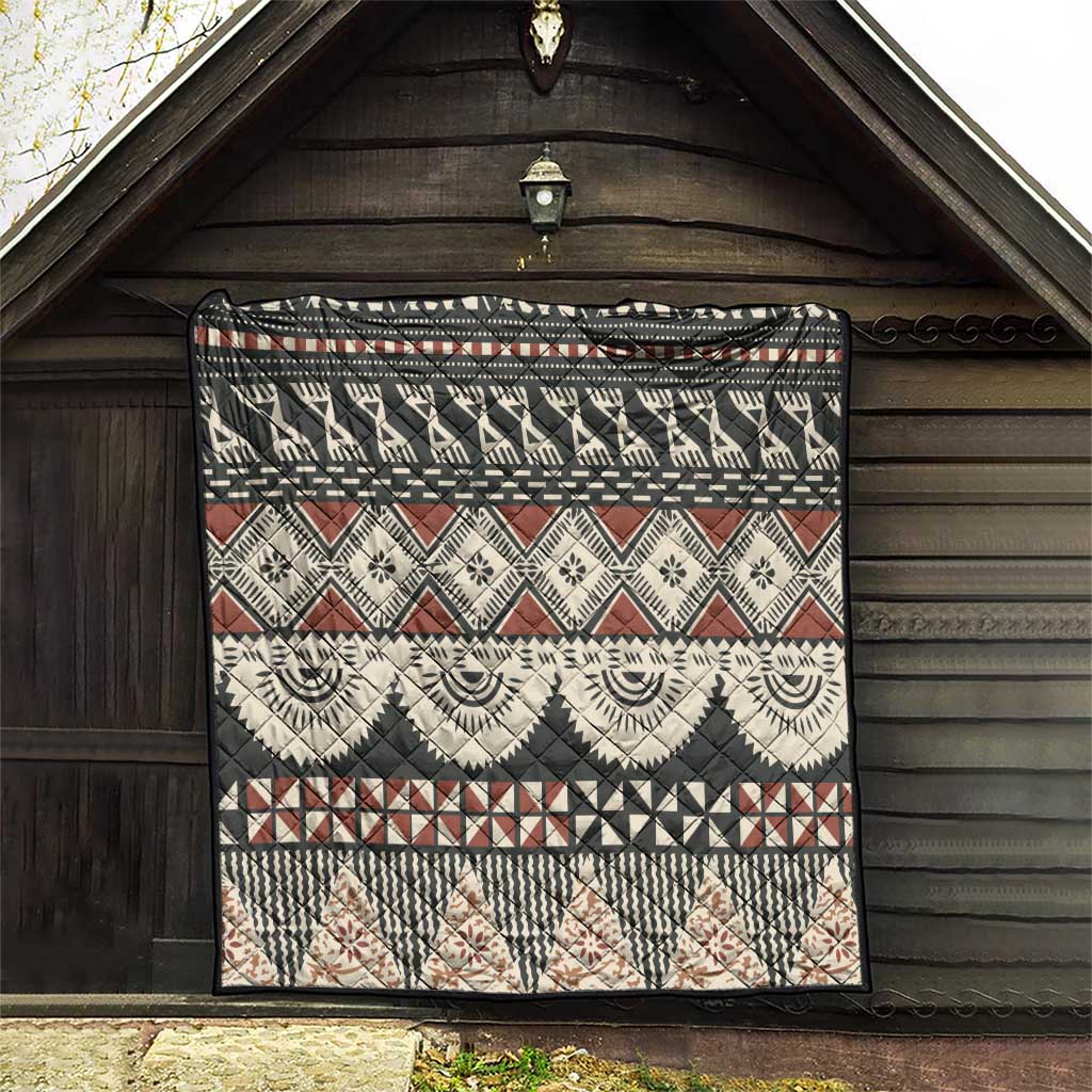 Vintage Bula Fiji Masi Quilt Fijian Tapa Cloth - Polynesian Pride