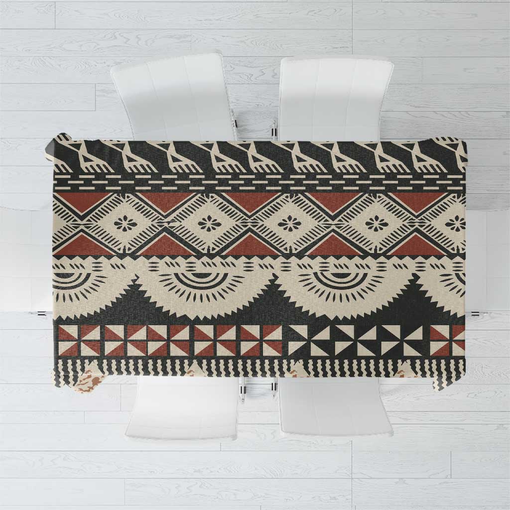 Vintage Bula Fiji Masi Tablecloth Fijian Tapa Cloth - Polynesian Pride