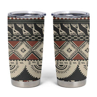 Vintage Bula Fiji Masi Tumbler Cup Fijian Tapa Cloth - Polynesian Pride