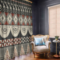 Vintage Bula Fiji Masi Window Curtain Fijian Tapa Cloth - Polynesian Pride