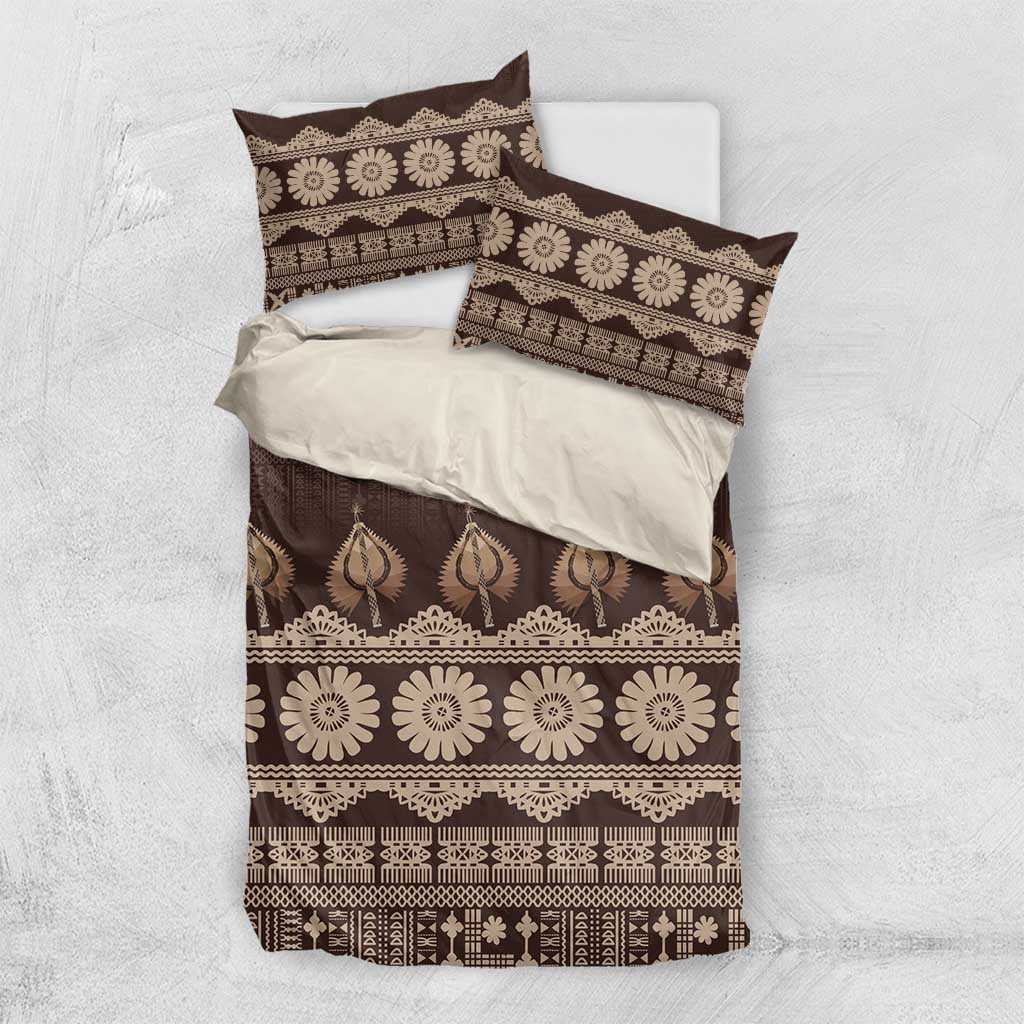 Bula Fiji Iri ni Meke Bedding Set Kuvui Fijian Masi - Polynesian Pride